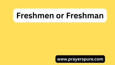 Freshmen or Freshman
