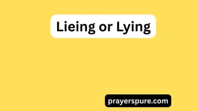 Lieing or Lying
