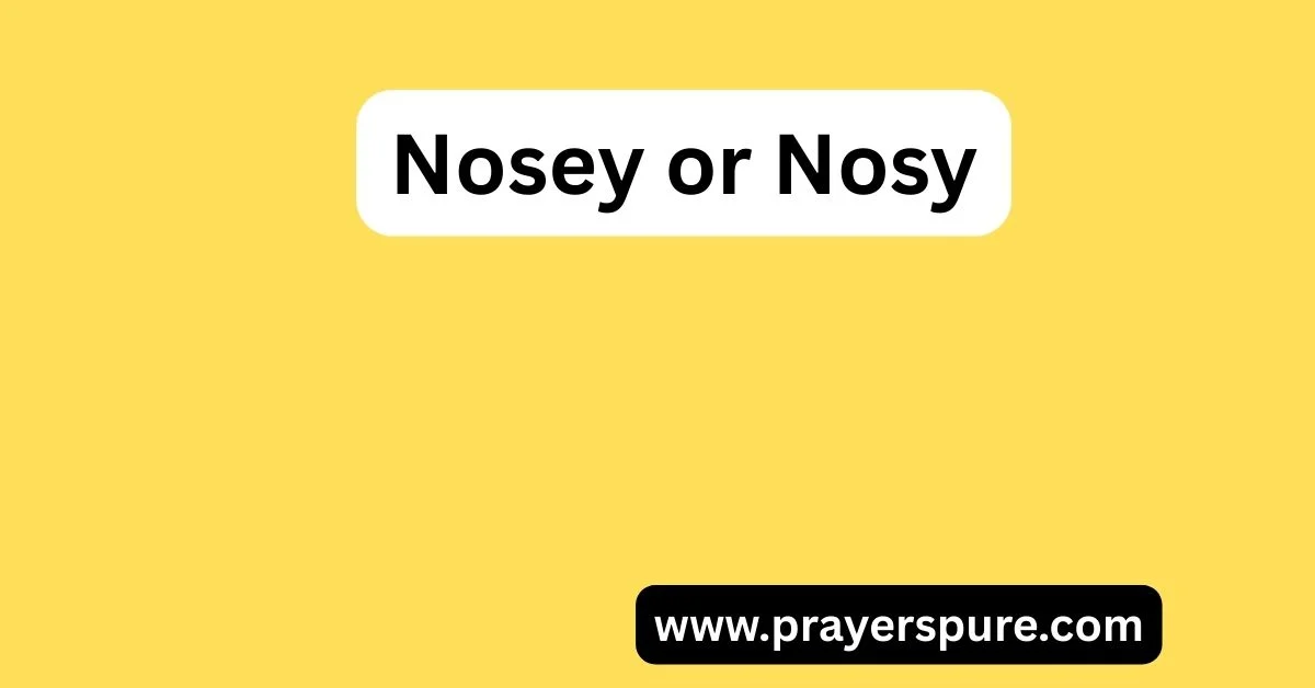 Nosey or Nosy