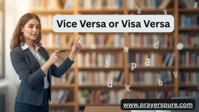 Vice Versa or Visa Versa