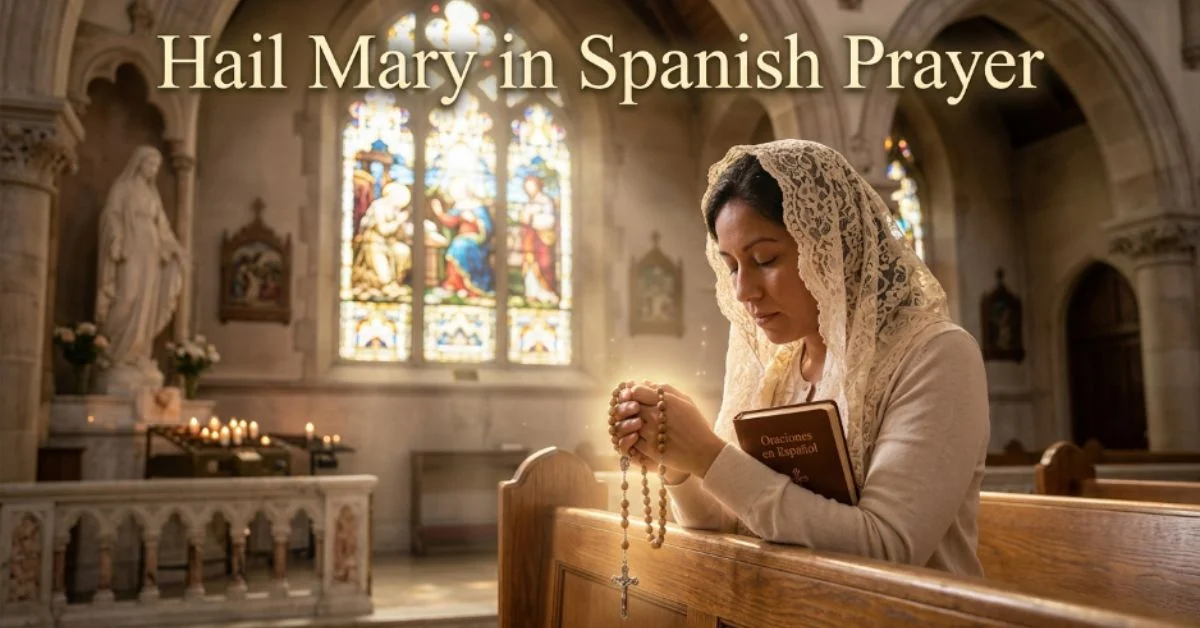 Hail Mary in Spanish Prayer